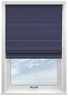 Medina, Navy - Twist&Fit Roman Blind